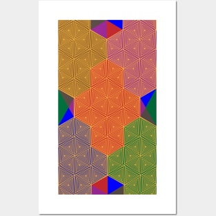 lines pattern colorful Posters and Art